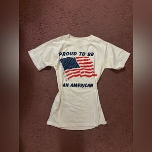 Patriotic white graphic tee